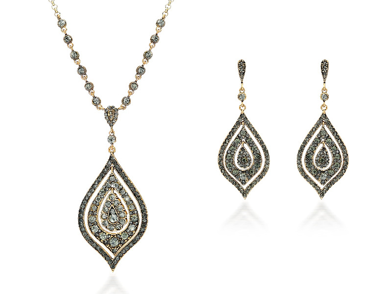 Bronz Kolye Küpe Set